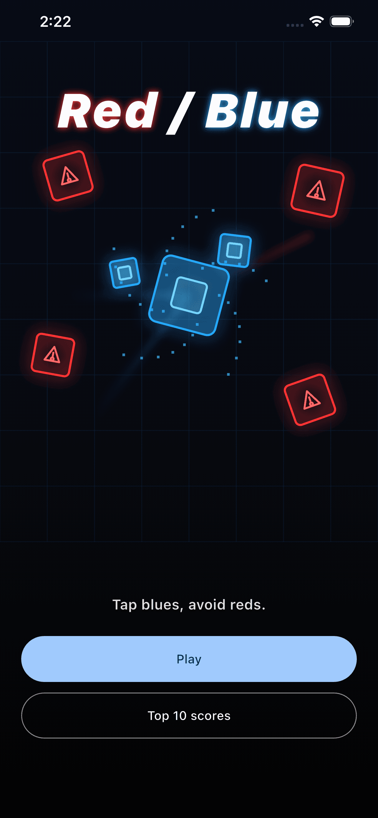 Red Blue Stage and score HUD